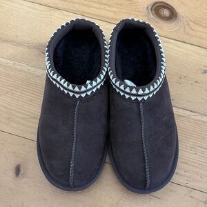 Chocolate brown, W8 slippers. Like new!